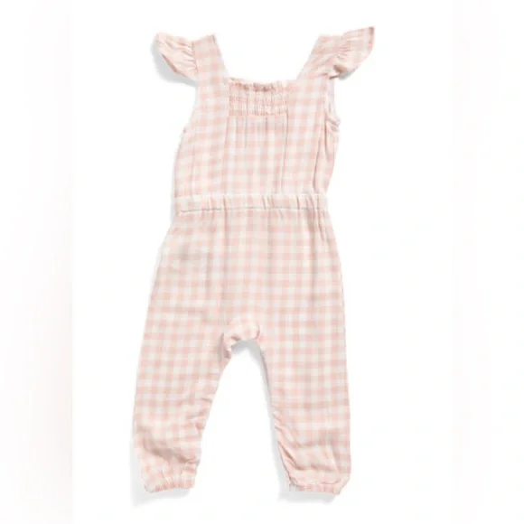 Levi's Pink Gingham Girls Jumpsuit - Picture 2 of 5